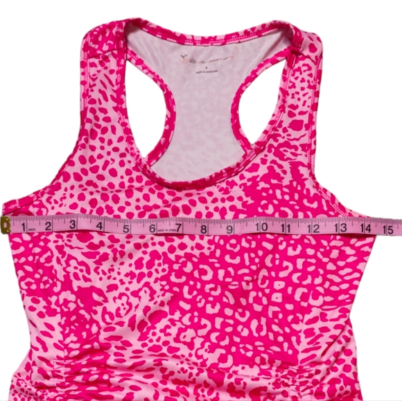 Sofia Vergara Active Pink & Barbie Pink Leopard Workout Top - Picture 6 of 12